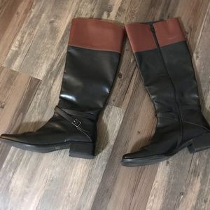 Leather riding boots